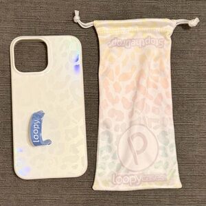 Loopy Iridescent White Leopard Phone Case - iPhone 13 Pro Max